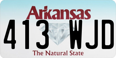 AR license plate 413WJD