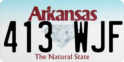 AR license plate 413WJF