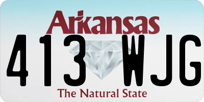 AR license plate 413WJG