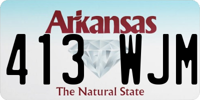 AR license plate 413WJM