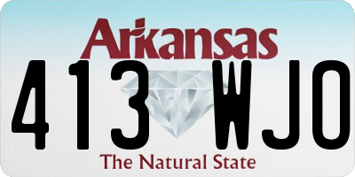AR license plate 413WJO