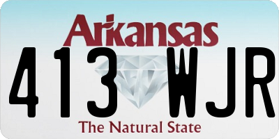 AR license plate 413WJR