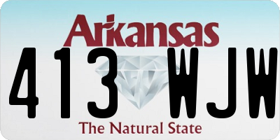 AR license plate 413WJW