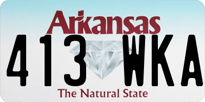 AR license plate 413WKA