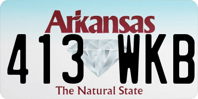 AR license plate 413WKB