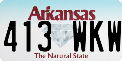 AR license plate 413WKW