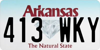 AR license plate 413WKY
