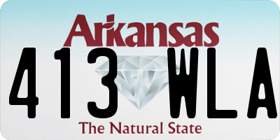 AR license plate 413WLA