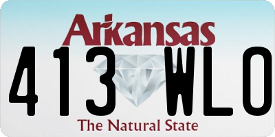 AR license plate 413WLO