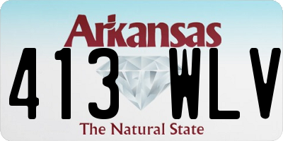 AR license plate 413WLV