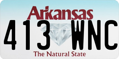 AR license plate 413WNC