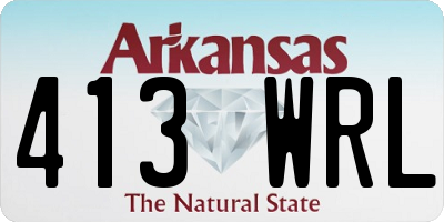 AR license plate 413WRL