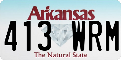 AR license plate 413WRM