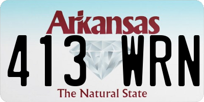 AR license plate 413WRN