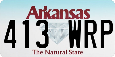AR license plate 413WRP