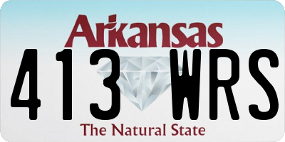 AR license plate 413WRS