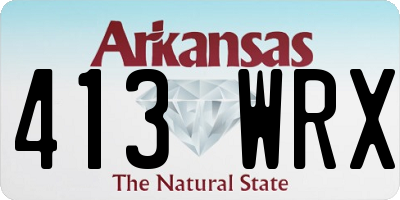 AR license plate 413WRX