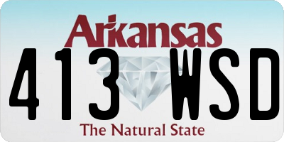 AR license plate 413WSD