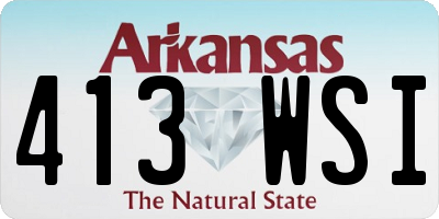 AR license plate 413WSI