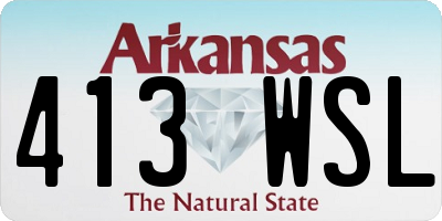 AR license plate 413WSL