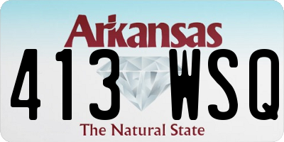 AR license plate 413WSQ