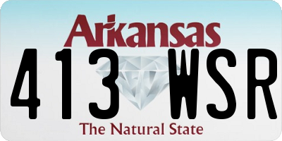 AR license plate 413WSR