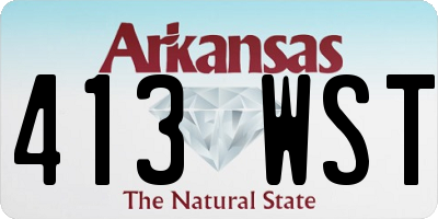 AR license plate 413WST