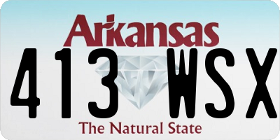 AR license plate 413WSX