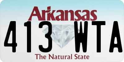 AR license plate 413WTA