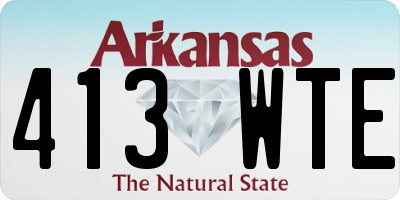 AR license plate 413WTE