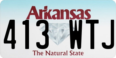 AR license plate 413WTJ