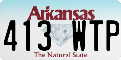 AR license plate 413WTP