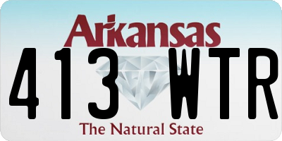 AR license plate 413WTR