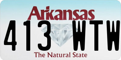 AR license plate 413WTW