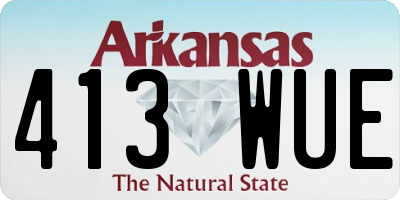 AR license plate 413WUE