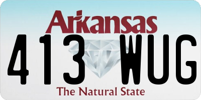AR license plate 413WUG