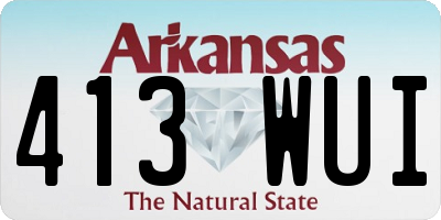 AR license plate 413WUI