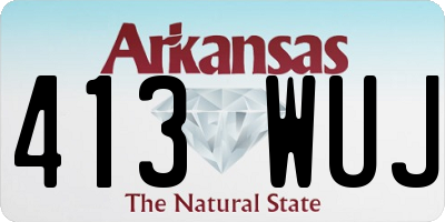 AR license plate 413WUJ