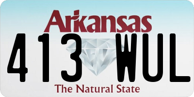 AR license plate 413WUL