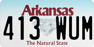 AR license plate 413WUM