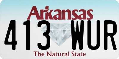 AR license plate 413WUR