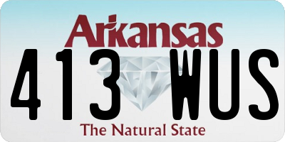 AR license plate 413WUS