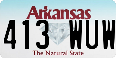 AR license plate 413WUW