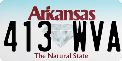 AR license plate 413WVA