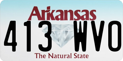 AR license plate 413WVO