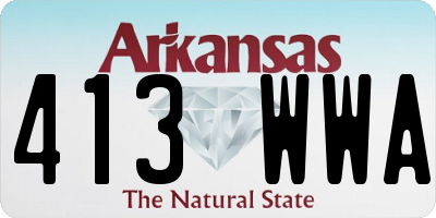 AR license plate 413WWA