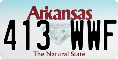 AR license plate 413WWF