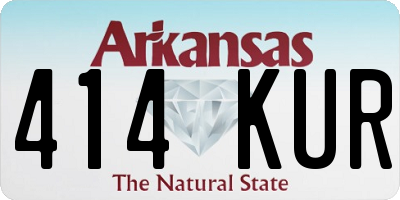 AR license plate 414KUR