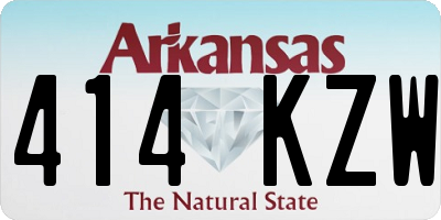 AR license plate 414KZW