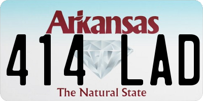 AR license plate 414LAD